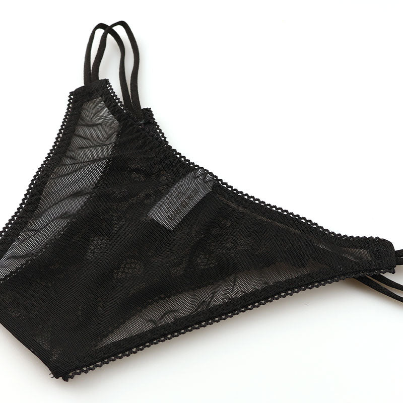 La Paum Elegant Lace Mesh Airy Low-Rise Half-Back Lingerie 423035