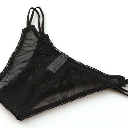 La Paum Elegant Lace Mesh Airy Low-Rise Half-Back Lingerie 423035