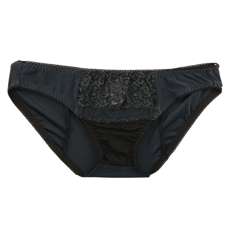 La-Pomme Stretch Fabric and Lace Design Full Back Shorts - Light and Comfortable Lingerie 423039