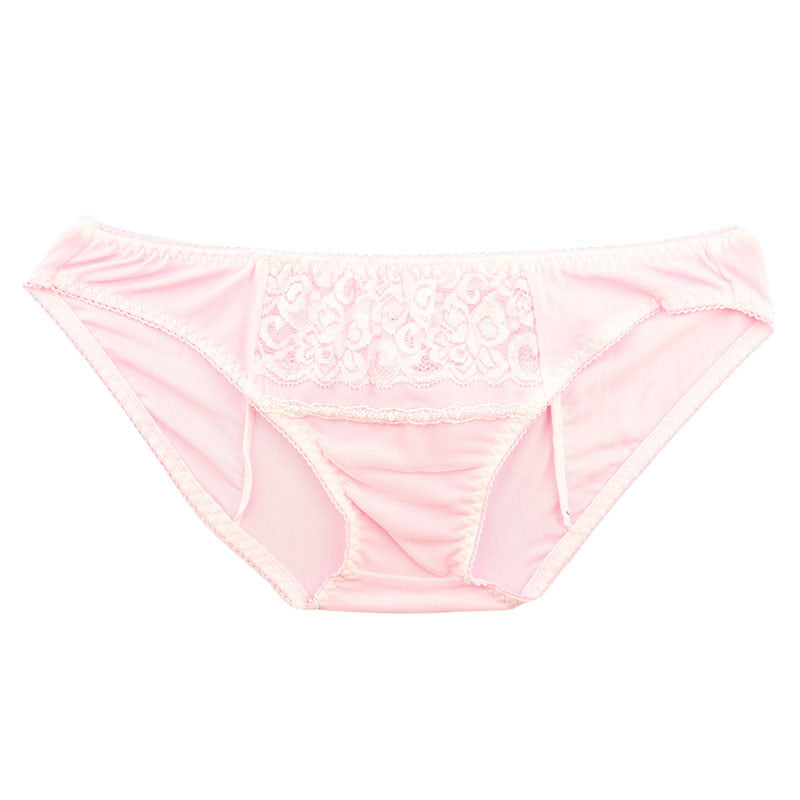 La-Pomme Stretch Fabric and Lace Design Full Back Shorts - Light and Comfortable Lingerie 423039