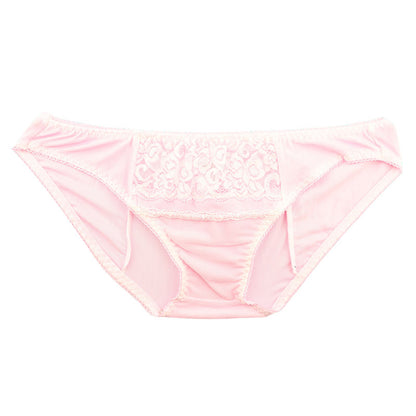 La-Pomme Stretch Fabric and Lace Design Full Back Shorts - Light and Comfortable Lingerie 423039