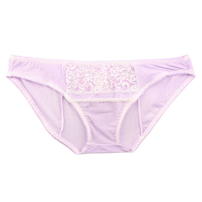 La-Pomme Stretch Fabric and Lace Design Full Back Shorts - Light and Comfortable Lingerie 423039