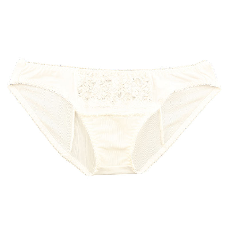 La-Pomme Stretch Fabric and Lace Design Full Back Shorts - Light and Comfortable Lingerie 423039