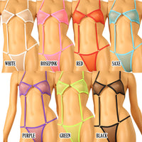 La-Pomme Spunky Half Fabric Costume Lingerie with Misty Lame Finish 526002