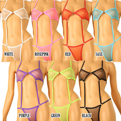 La-Pomme Spunky Half Fabric Costume Lingerie with Misty Lame Finish 526002