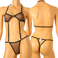 La-Pomme Spunky Half Fabric Costume Lingerie with Misty Lame Finish 526002