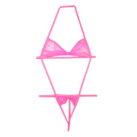 ラ・ポーム 妖艶リボン風ブラ シースルー素材 ミストラメ入り セクシーランジェリー 526004