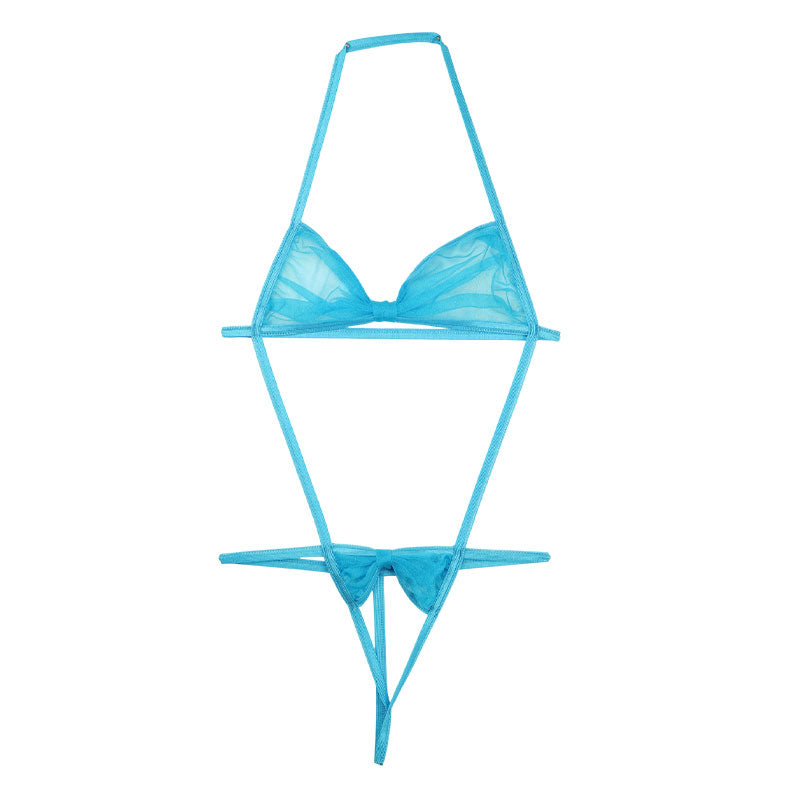 ラ・ポーム 妖艶リボン風ブラ シースルー素材 ミストラメ入り セクシーランジェリー 526004