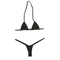 La-Pomme MFS Fabric Triangle Bra, Ultra Small, T-Back Style, Micro Mini Bikini 529004