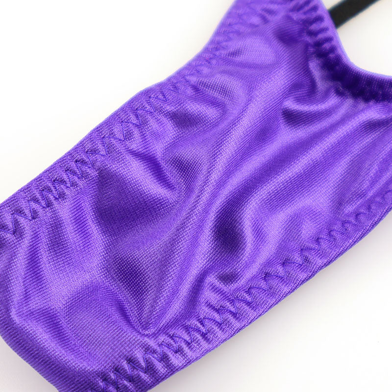 La-Pomme Glossy Felica Fabric Micro Mini Bikini 533123
