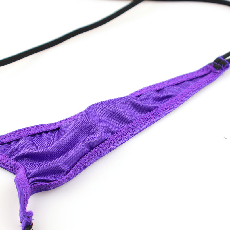 La-Pomme Glossy Felica Fabric Micro Mini Bikini 533123