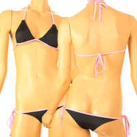 ラ・ポーム MFS生地 ヒモ結びで調整可能 三角ブラ＆ショーツ ランジェリーセット 535037