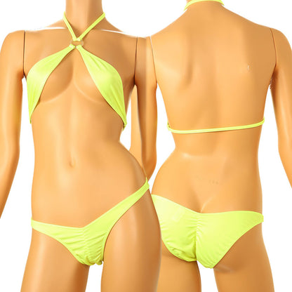 LA-POMME: Micro bikini set made with lustrous, stretchy Lycra fabric for vibrant colors. 539016