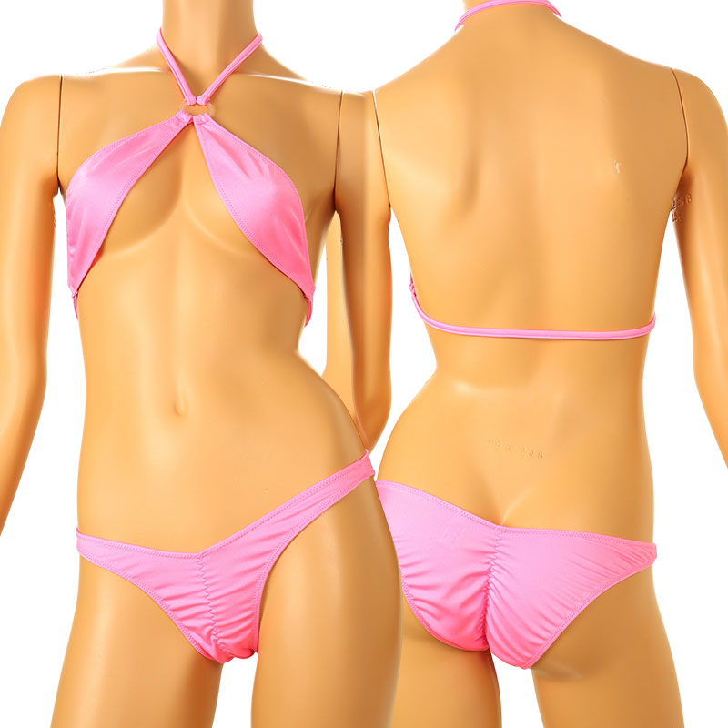 LA-POMME: Micro bikini set made with lustrous, stretchy Lycra fabric for vibrant colors. 539016
