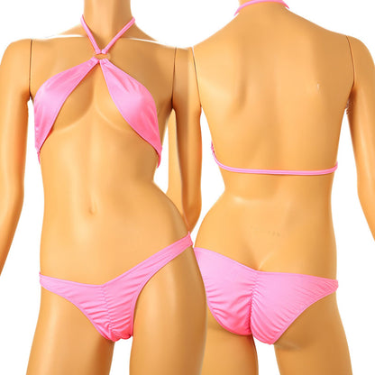 LA-POMME: Micro bikini set made with lustrous, stretchy Lycra fabric for vibrant colors. 539016
