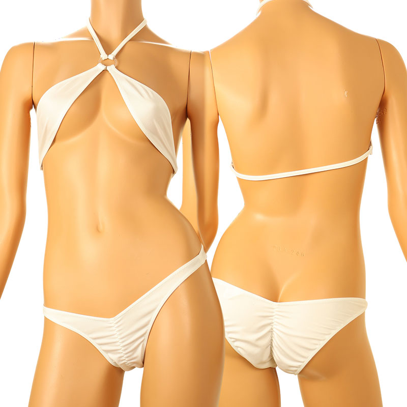LA-POMME: Micro bikini set made with lustrous, stretchy Lycra fabric for vibrant colors. 539016