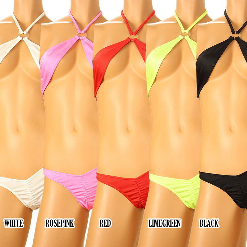 LA-POMME: Micro bikini set made with lustrous, stretchy Lycra fabric for vibrant colors. 539016