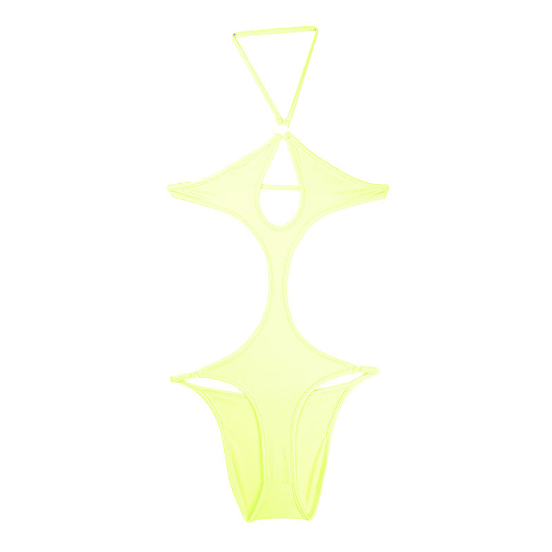 La Paum E6000 Fabric Halter Neck Playsuit Monokini Lingerie 539022