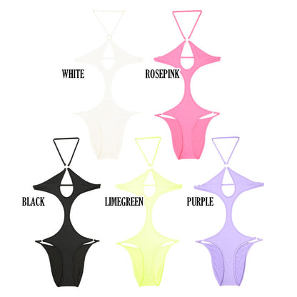 La Paum E6000 Fabric Halter Neck Playsuit Monokini Lingerie 539022