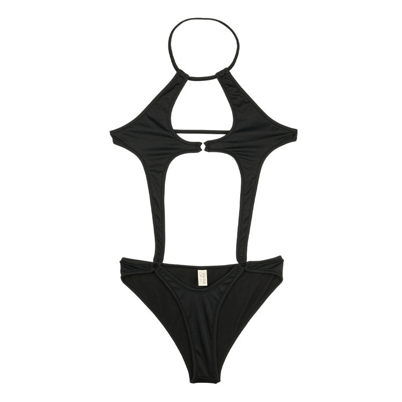 ラ・ポーム ハリ感＆伸縮性抜群 E6000モノキニ 胸元大胆デザイン 540011