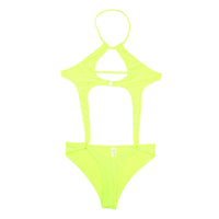 ラ・ポーム ハリ感＆伸縮性抜群 E6000モノキニ 胸元大胆デザイン 540011