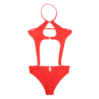 ラ・ポーム ハリ感＆伸縮性抜群 E6000モノキニ 胸元大胆デザイン 540011