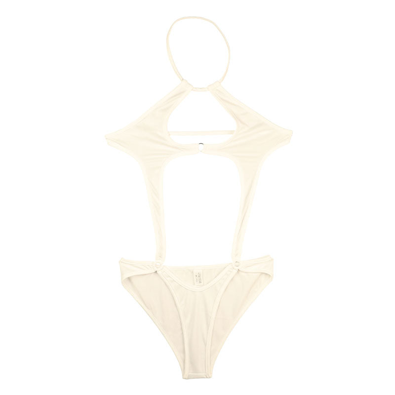 ラ・ポーム ハリ感＆伸縮性抜群 E6000モノキニ 胸元大胆デザイン 540011