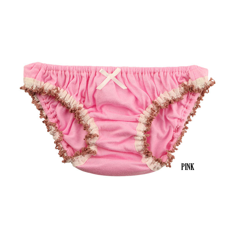 プチミニョン 綿フルバックショーツ ローライズ 通気性 快適 インゴム かわいい クシュクシュデザイン 560