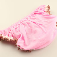 プチミニョン 綿フルバックショーツ ローライズ 通気性 快適 インゴム かわいい クシュクシュデザイン 560