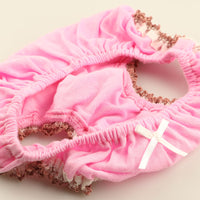 プチミニョン 綿フルバックショーツ ローライズ 通気性 快適 インゴム かわいい クシュクシュデザイン 560