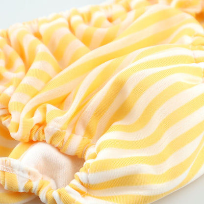 プチミニョン スフレーナ生地 ボーダー柄 フルバックショーツ ローライズ レディース 透け感 インゴム くしゅくしゅ 小さめ 下着 かわいい パンティー 563