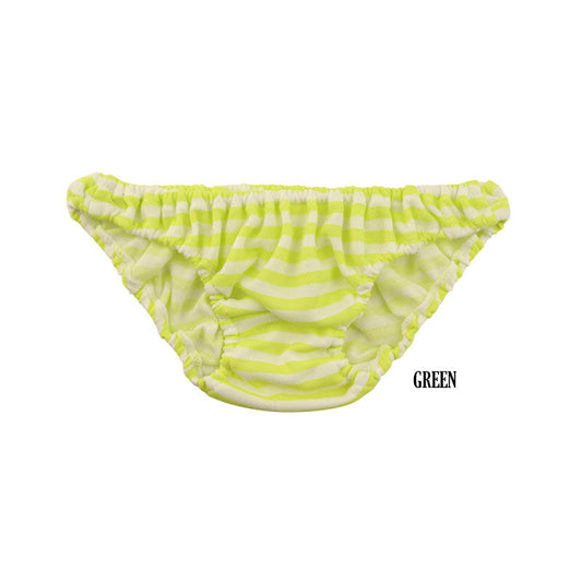 Petit Mignon Breathable Cotton Striped Full Back Shorts Low Rise Crinkled Elastic Small Women's Underwear 565