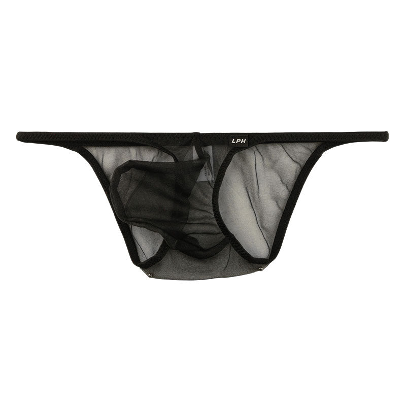 メンズ キラキラ輝く ハーフバックビキニ 透け感スパークハーフ 立体3Dポーチ 618149