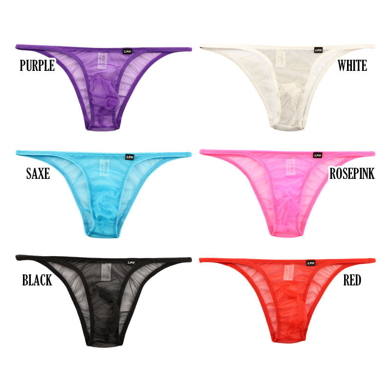 メンズ シースルーグリッター スパークハーフ生地 ハーフバック ハーフシーム入り 618151