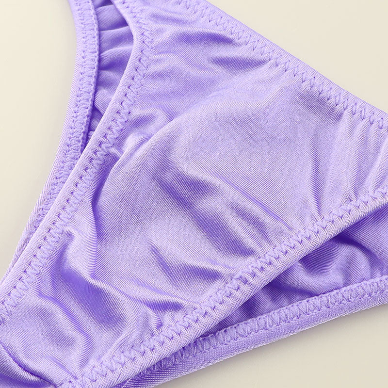 ユニセックス ＴＳＫ生地 キラキラとした光沢感 極小 ハーフバックビキニ 619154
