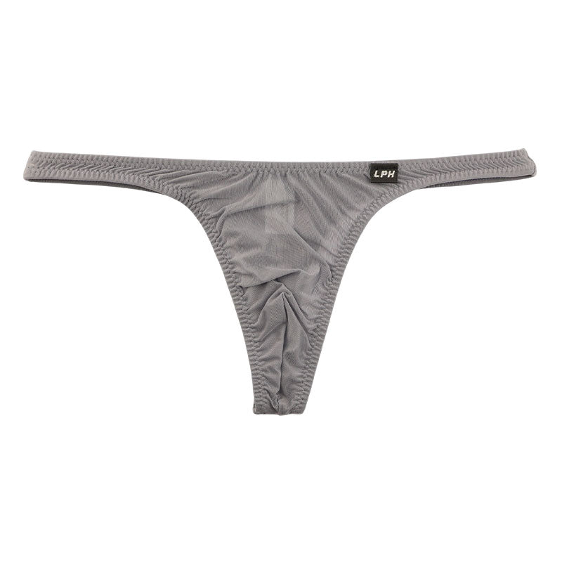 Men's T-back Bikini, GUS Fabric, Ultra-Shallow, Half-Seam, Sheer, High-Stretch Underwear, 620070