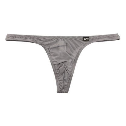 Men's T-back Bikini, GUS Fabric, Ultra-Shallow, Half-Seam, Sheer, High-Stretch Underwear, 620070