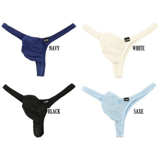 Men's GUS fabric 3D pouch-shaped low-rise design T-back bikini 621061