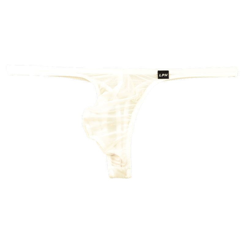 メンズ 極薄クリア素材 メンズTバックビキニ 立体フロント×ホールド感抜群 フルシーム仕様 621085