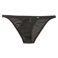 メンズ 極薄クリア素材 メンズハーフバックビキニ 立体フロント×ホールド感抜群 フルシーム仕様 621086