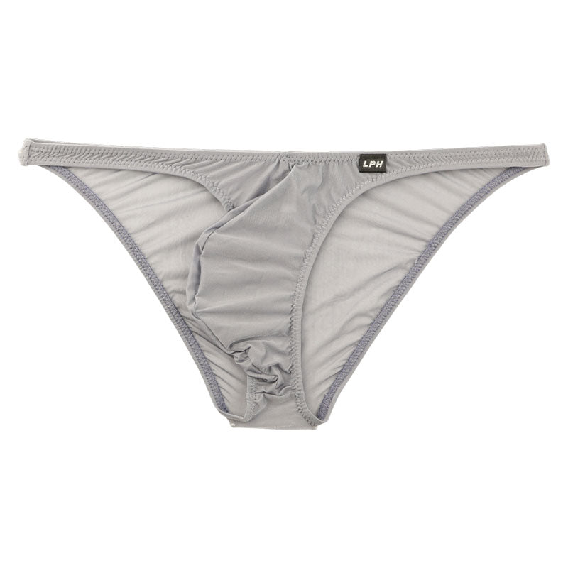 メンズ 極薄クリア素材 メンズハーフバックビキニ 立体フロント×ホールド感抜群 フルシーム仕様 621086