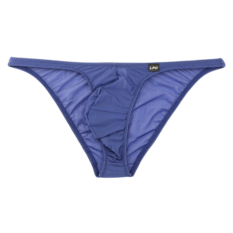 メンズ 極薄クリア素材 メンズハーフバックビキニ 立体フロント×ホールド感抜群 フルシーム仕様 621086