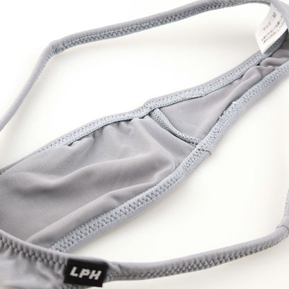 Men's super stretchy MFS material, men's thong bikini, layered side style, super comfortable, sexy innerwear, men's underwear 621087