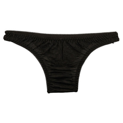 Unisex T-back with a fluffy, lightweight NHK fabric and delicate lace 621091