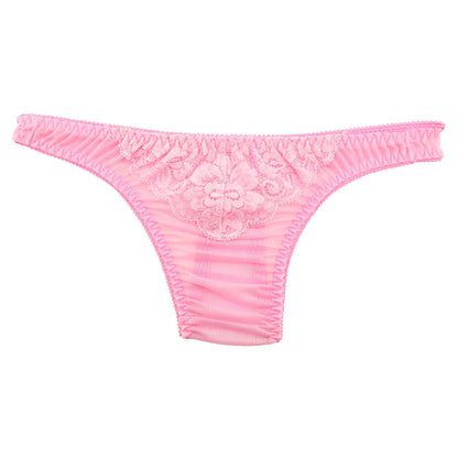Unisex T-back with a fluffy, lightweight NHK fabric and delicate lace 621091