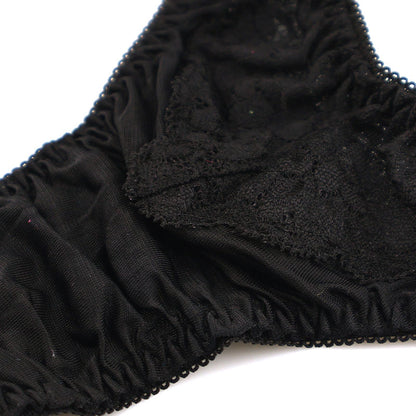 Unisex T-back with a fluffy, lightweight NHK fabric and delicate lace 621091