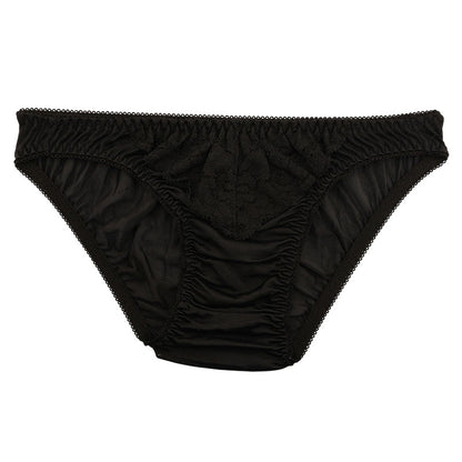 Unisex full-back panties combining soft, lightweight NHK fabric and delicate lace 621092