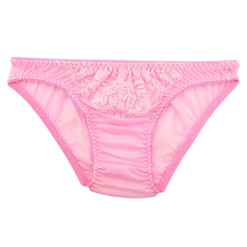 Unisex full-back panties combining soft, lightweight NHK fabric and delicate lace 621092