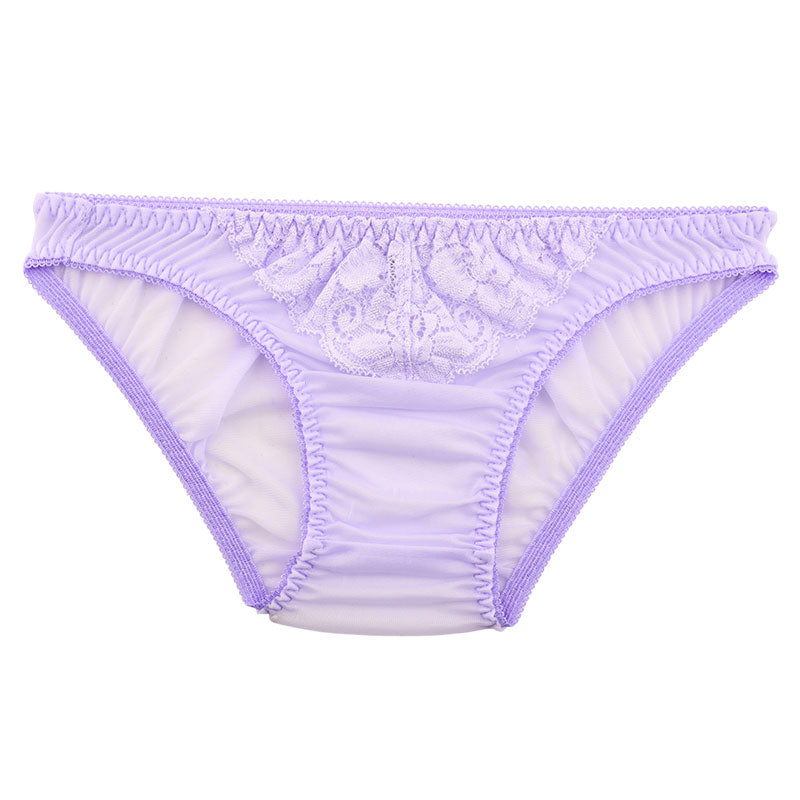 Unisex full-back panties combining soft, lightweight NHK fabric and delicate lace 621092