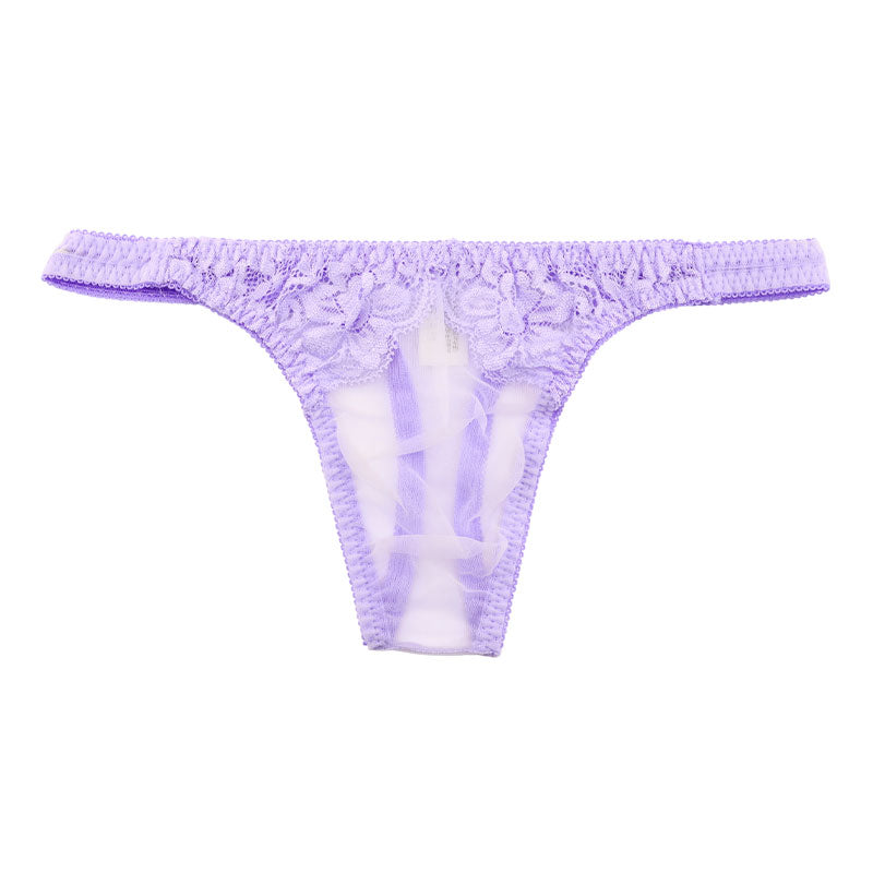 ユニセックス エアリー透け感 レースTバック ユニセックス ローライズ シースルー 軽やか履き心地 621098